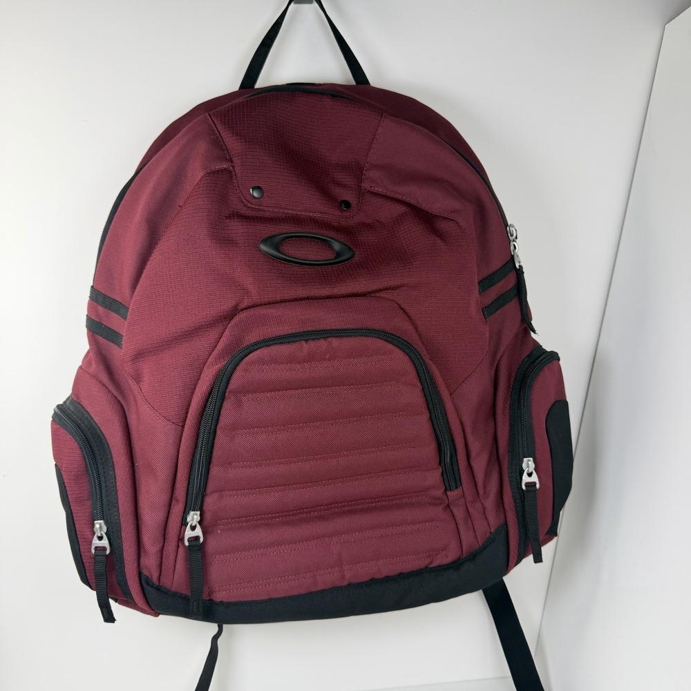Oakley Flakpak Enduro Backpack Burgundy Black Padded Ripstop School